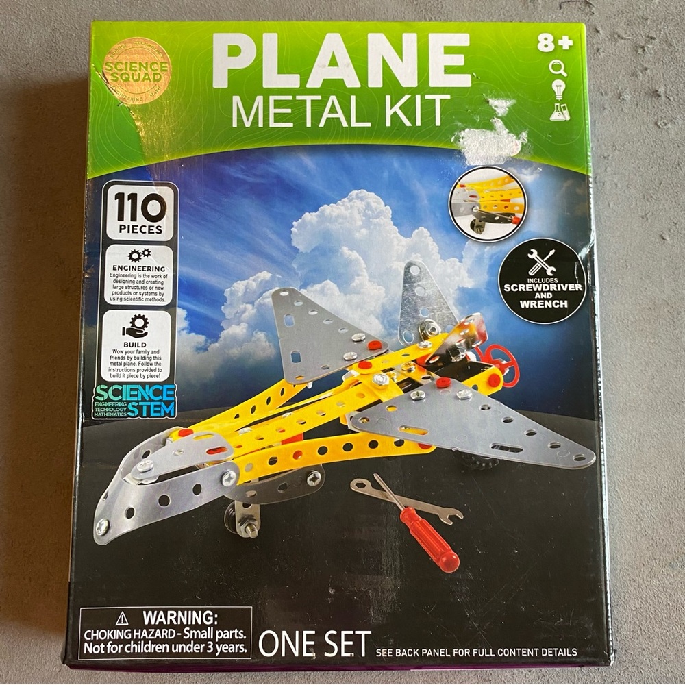 NIB Science Squad Plane Metal Kit - STEM